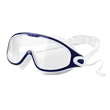 YYUFTTG Gafas Natacion Big Frame Swim Goggles Flat Light Swimming Goggles Snorkeling Divings Goggles Waterproof Swimming Glasses for Women Man(Blue)