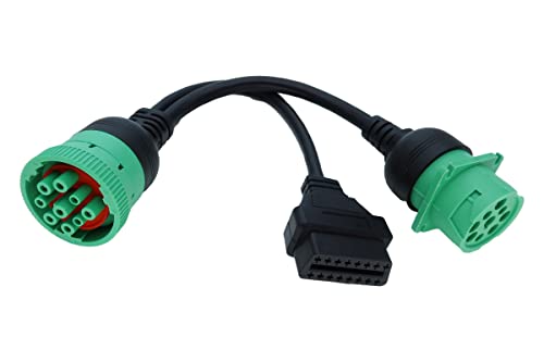 Cable Splitter J1939 ELD Verde Tipo-2 macho a hembra y OBD II miniatura 2