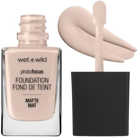 Wet n Wild Photo Focus Matte Liquid Foundation Rose Ivory, Vegan & Cruelty-Free