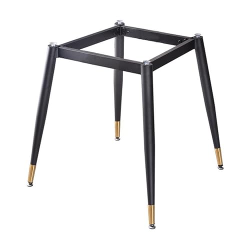 Metalowe przemysłowe nogi stołowe z przyssawkami, solidna podstawa stołu do jadalni, domowe biurko biurowe, zastosowanie kuchenne, 80 cm x 80 cm x 72 cm, czarne i złote wykończenie