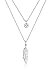 Elli Halskette Damen Feder Boho mit Kristall in 925 Sterling Silber