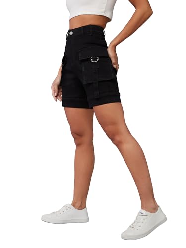 Image of Dolce Crudo Above Knee Denim Shorts for Women