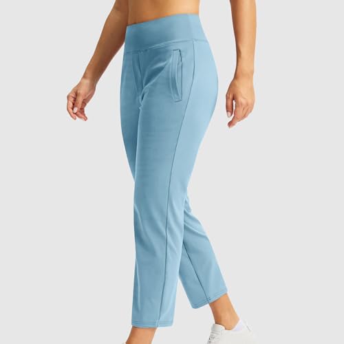 7/8 Business Casual Pants for Women with Pockets Dressy Casual Athletic High Waist Bottoms Workout Exercise Pants3