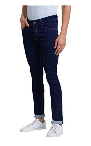 Image of Parx Men's Fitted Cotton Jeans (XCYA01643B9 Blue)