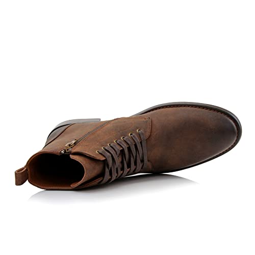 Image of Polar Fox Men's Ankle Dress Boots | Lace-up Casual Fashion Boot Collection | Cap Toe & Plain Toe Styles |