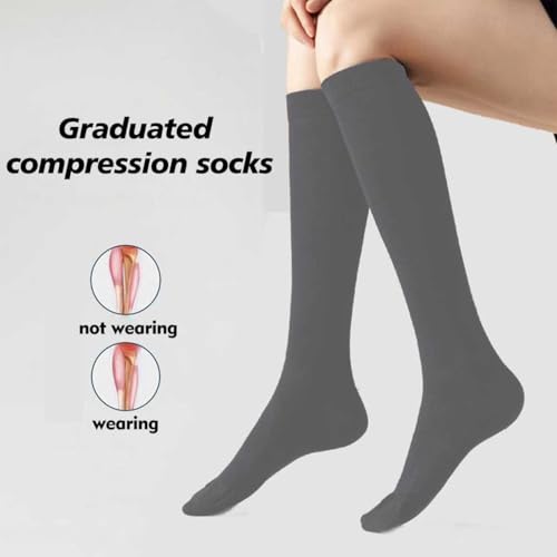 Compression Socks for Women & Men Knee High Support Socks for Nurses Running Athletic Travel - Image 6