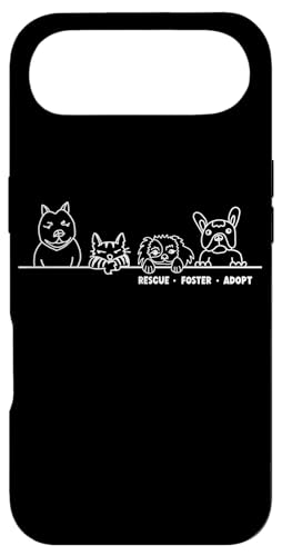 Rescue Foster Adopt Cat and Dog Art �X�}�z�P�[�X iPhone Air �p