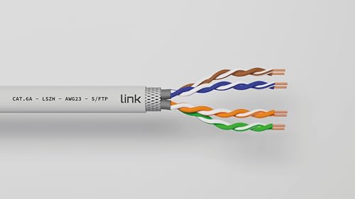 Link LK305F6AC - Cavo Solido Schermato S/Ftp Per Reti Catyegoria 6A Lszh AWG23 In Rame Matassa MT305 Classe Cpr Cca - 9