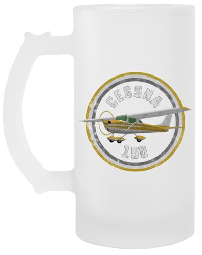 Cessna 150 Bicchiere Da Birra In Vetro Trasparente Con Manico