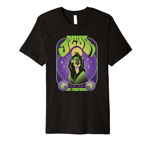 T-shirt de qualité supérieure Disney Villains Scar au graphisme rétro artistique