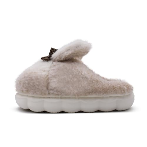 Image of VRITRAZ Women's Comfort Slip On Closed Toe Warm Winter House Clog Indoor Slipper with Cute Print and Degins