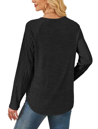 Image of SAMPEEL Sweatshirt for Women Long Sleeve Shirts Crewneck Sweaters Fall Fashion Outfits 2025 Trendy Tunic Tops Plus Size