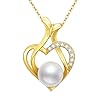 DIYA 14K Gold Pearl Necklace For Women Freshwater Cultured Pearl Necklace Fine Jewelry Anniversary Birthday Gifts For…
