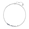 SWAROVSKI Women’s Louison Jewelry Collection, Rhodium Finish, Blue Crystals, Clear Crystals