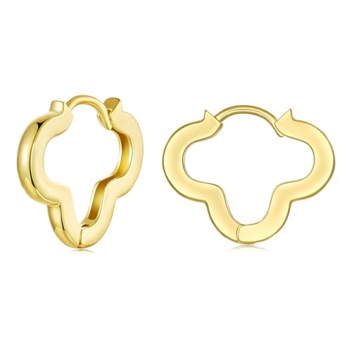 Image of BISAER Silver Huggie Hoop Earrings for Women, 925 Sterling Silver Post Star Small Hoop Earrings Hypoallergenic Lightweight Everyday Jewelry Gift Cute