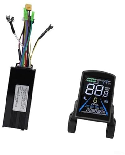 Jodriva Controlador sin escobillas for motor E-bike 30A, panel de pantalla LCD S-100 resistente al agua Controlador sin escobillas for motor Kit de controlador sin escobillas for bicicleta eléctrica P