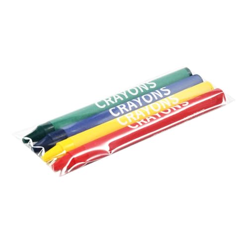 Madisi Crayons Bulk Pack, Regular Size, 4 Colors, cellophane 150 Packs, 600 Count