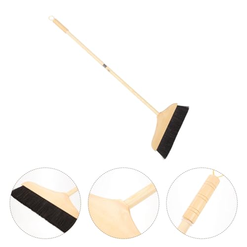 Mikikit Rosshaarbesen, Rosshaarbesen oder Holzböden, Innenbesen mit weichen Borsten, Besen für Hartholzböden, Holzbesen aus Rosshaar, für den Innenbereich (90 cm) – Bild 7