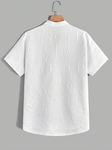 GORGLITTER Men's 2 Piece Outfits Textured Short Sleeve T Shirt and Pants Sets Old Money Clothes4