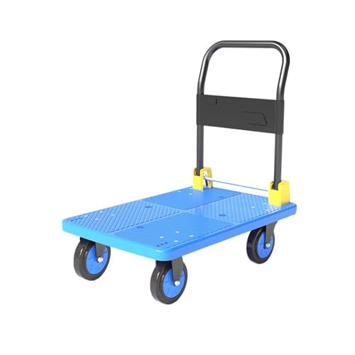Carro plegable 60x90cm, Carretilla robusta con ruedas silenciosas de 5 pulgadas, Carro portátil plegable, Capacidad de carga 400kg, Ideal for transportar cargas pesadas