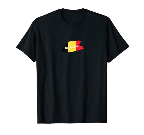 Flag Belgium T-Shirt, Black