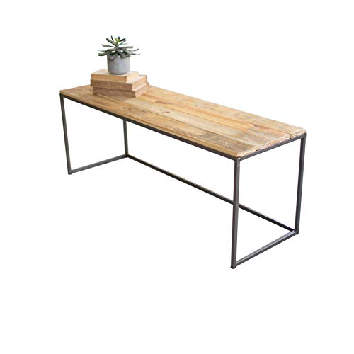 MY SWANKY HOME Farmhouse Minimalist Recycled Wood Bench Table Natural Dining Entryway Seat