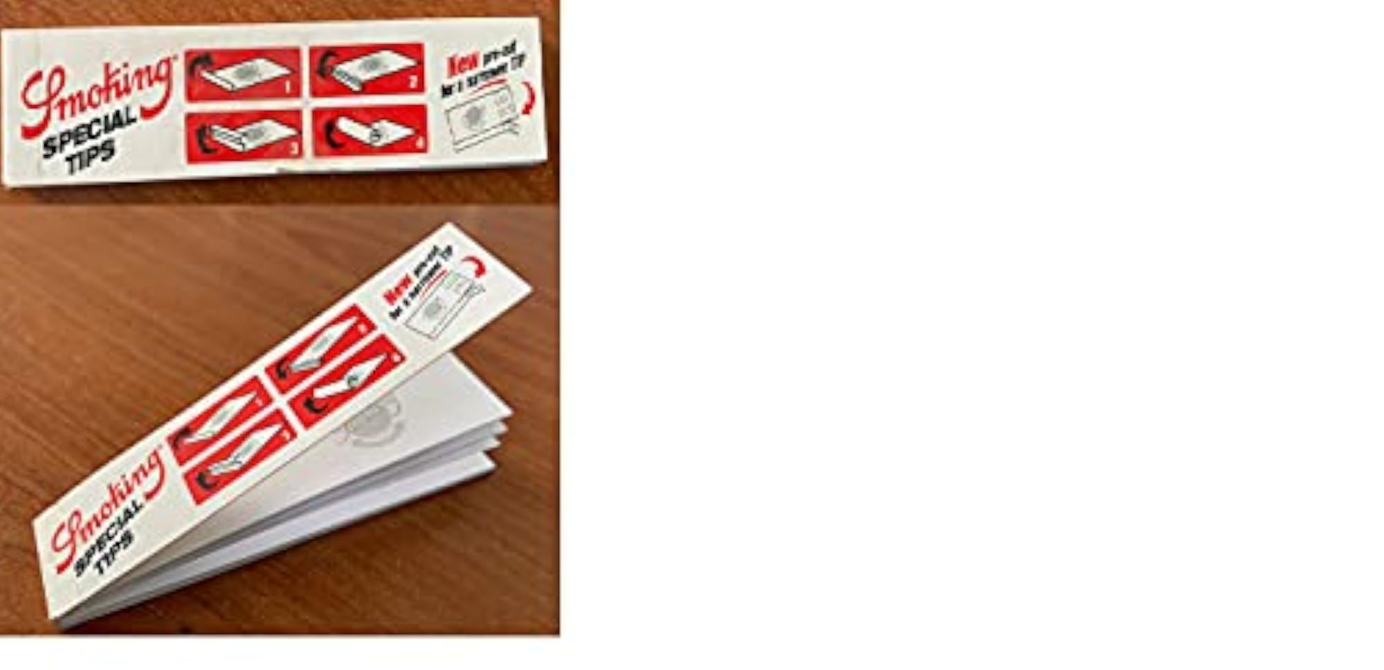 Brown Rolling Filter Tips/Roach Booklet, Pack of 5