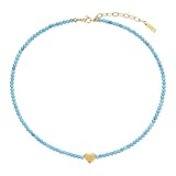 [COAI] [コアイ] カット ターコイズ 12月誕生石 ハート ネックレス レディース