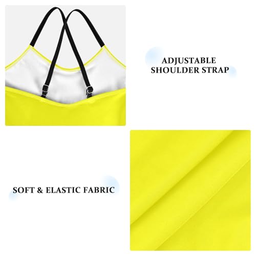 Pigsaly Girls One Piece Swimsuits Yellow Kids Cross Back Swimwear Primary Color Toddler Beach Sport Bathing Suit 5-6T3