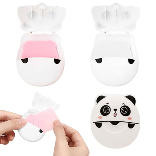 HABNI 2 Boîte De Pièces Feuille De Savon De Voyage 100 Feuille De Savon Savon En Papier Jetable Mini Savons En Papier Portables Feuilles De Savon En Papier Flocons De Savon Pour Voyage Camping