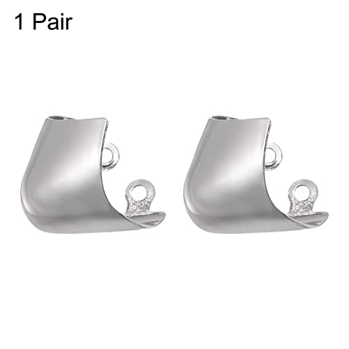 Harfington HTA220924HH0335 1Pair Metal Shoes Pointed Protector 0.94 Inchx0.94 Inchx0.79 Inch Women Solid Toe Tip Cap Cover Elegant thumb #2