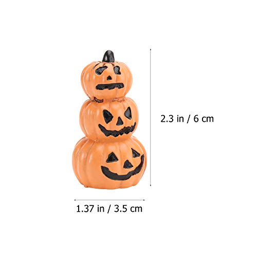 Estatueta de abóbora de resina em miniatura de jardim de fadas de Halloween para decoração de casa d