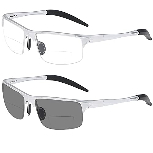 mincl NX Photochromic Multifocal Sunglasses Silver 1.75