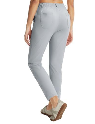 Image of baleaf Women's Golf Pants with Pockets for Work Travel Fit | 25 inch, Stretch, Wrinkle-Resistant, Comfort Fabric, Lightweight, Petite, Ankle, Slacks for Women, Casual, Commute