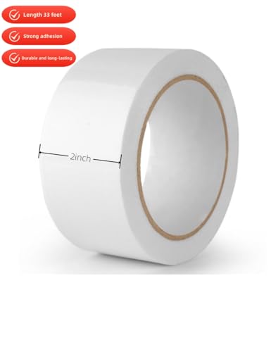 Image of bepisof1 roll of White Moisture-Proof Tape, 2 Inch x 33 Ft, Suitable for Bottom Seams, Insulation Repair, and Door and Window air Leakage Prevention