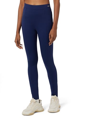 Image of Van Heusen Women's Stretch Fit High Rise Athleisure 4 Way Stretch Treggings - Body Hug, Flexible Waistband