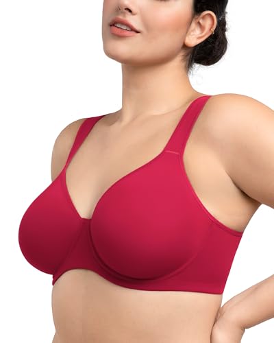 Image of HSIA Bras for Women Minimizer Full Coverage, Plus Size T Shirt Unlined Underwire Smooth Bra, Seamless Cups Joan Ultimate Soft