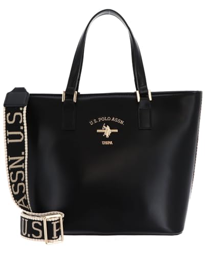 U.S. Polo Assn. Heat Shopping Bag Black grand sac à main zippé grand volume