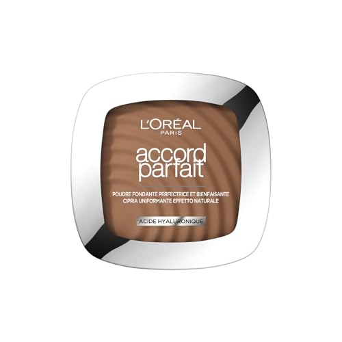 L'Oréal Paris - Poudre Fondante Perfectrice Bienfaisante - Enrichie en Pigments Minéraux & Acide Hyaluronique - Tous les Types de Peaux - Accord Parfait -...
