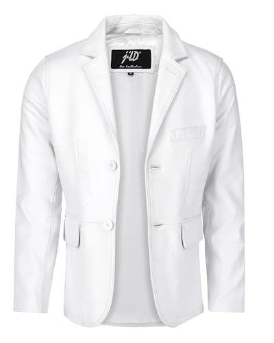 Image of Jild Lambskin Leather Jacket Men Casual Coat - Notched Collar Classic Bond's Style Ultimate Leather Blazer for Men
