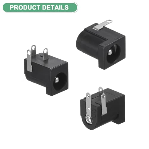 M METERXITY Pack de 5 Conectores DC Power Jack 3 Pin 5.5x2.5mm miniatura 2