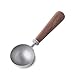 Easyworkz Cucchiaio da caffè retrò in acciaio inox con manico in noce nera, 10 g – misurino (vintage)
