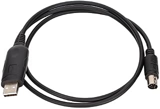 USB Programming Cable, 8 Pin Mini DIN Plug Stable Write Frequency Cable for FT100D FT817 FT857 FT897 CT62, etc