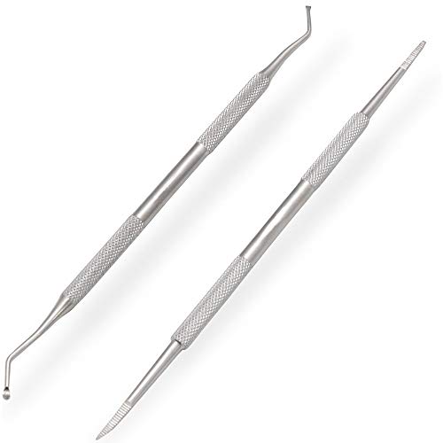 RONAVO Edelstahl eingewachsene Zehennagelfeile und Heber, doppelseitig, professionell, chirurgische Qualität, Pediküre-Werkzeug-Set Cover