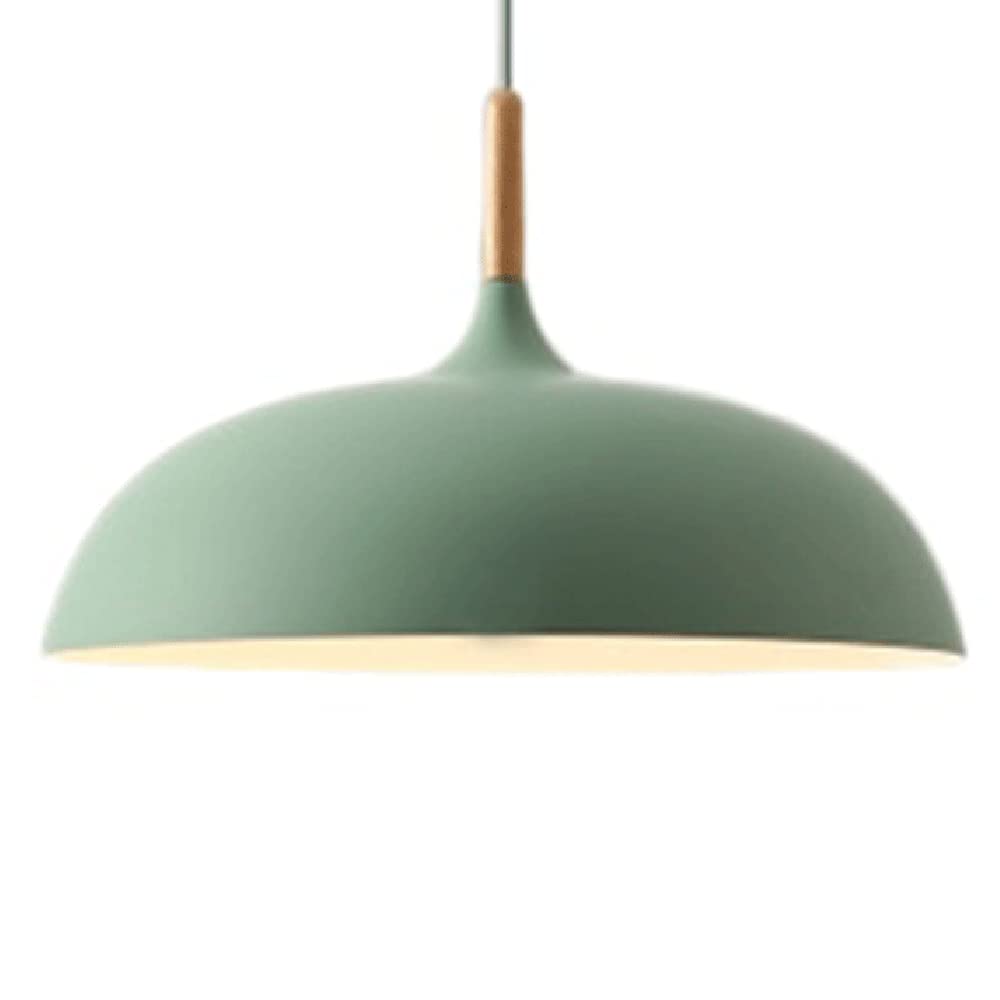 LEGZIT Simple Solid Wood Creative Hanging Lamp,Aluminum Shade Nordic Modern Pendant Light,Office Decoration Lighting Macaron Color Chandelier E27 Screw Mouth Fixtures for Dining Room Bedroom Entran