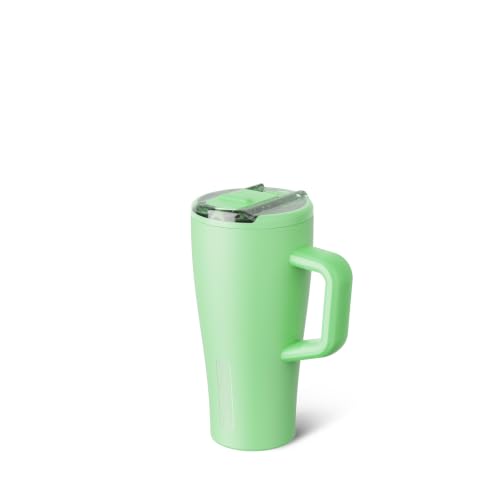 Image of BruMate Era Flip 20oz Kids Tumbler with Covered Flip Down Straw | 100% Leakproof Insulated Kids Cup | Made of Stainless Steel | Cup Holder Friendly | 20oz (Kiwi)