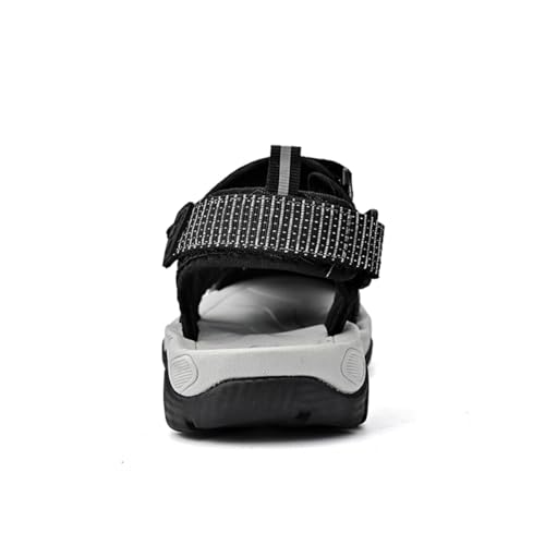 Mens Leather Outdoor Hiking Sandals Waterproof Lightweight Athletic Sports Sandals Adjustable Fisherman Beach Shoes Closed Toe Water4