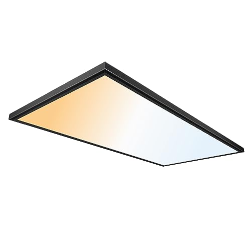 Image of UltraLux 2x4 Surface Mount Slim LED Panel Dimmable 3CCT Matte Black 1Pk