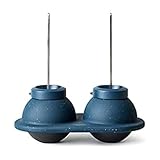 Houdini Swizzle Sphere Ice Mold, 2 Piece Tray, Navy