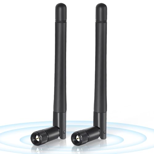 Bingfu Antenna WiFi Bi-Banda 2.4GHz 5GHz 5.8GHz 3 dBi SMA Maschio per Router WiFi Telecamera Sicurezza IP Scheda Rete Wireless Adattatore USB Monitor di Videosorveglianza Sistema Bluetooth